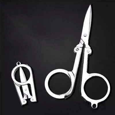 3X Folding Camping Stainless Steel Scissors Keychain Fishing Scissor Mini Cutter • $19.94