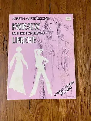 Vintage Kerstin Martensson's Kwik-Sew Method For Sewing Lingerie Illustrated PB • $3.55