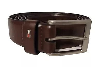 New Tommy Hilfiger Men's Big & Tall Brown Synthetic Leather Belt Size 54-56  • $34.99