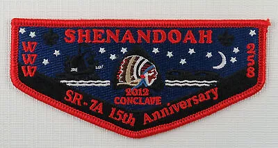 2012 Shenandoah Lodge 258 OA Flap Stonewall Jackson Area Council RED Bdr. [OAX80 • $8.95