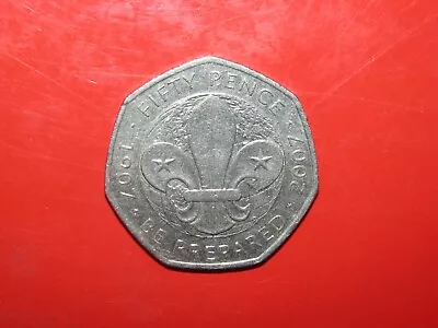 2007 Be Prepared 100th Anniversary Boy Scouts  50 Pence 50p Circulated Coin • £0.99