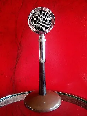 Vintage 1950's Astatic D-104 Crystal Microphone Old W Adapter & Astatic Stand • $121.55