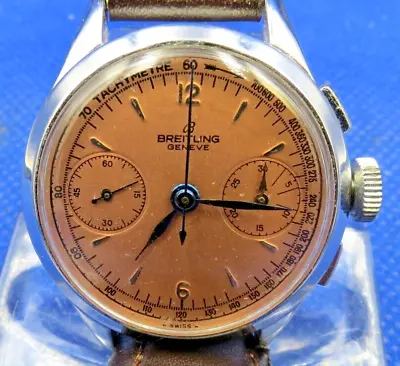 Breitling Vintage Chronograph Rare Landeron Movment Copper Dial Nice • $1095
