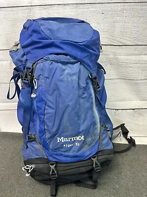 Marmot Eiger 65 Men's Hiking Backpack Size M Medium / Large Blue Black • $79