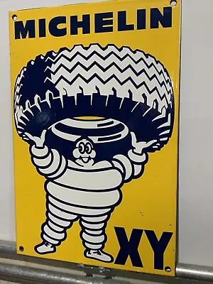 Vintage Style Michelin  XY Tires Service Porcelain Enamel Heavy Sign • $69