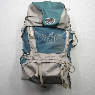$89.99 • Buy Osprey Backpack Womens Small Blue Viva 65 Hiking Outdoor Backpacking 65L