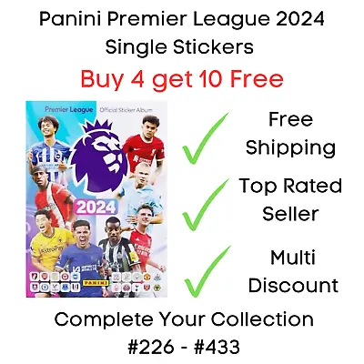 Panini Premier League 2024 Football Stickers #226 - #433 Buy 4 Get 10 Free • £1.35