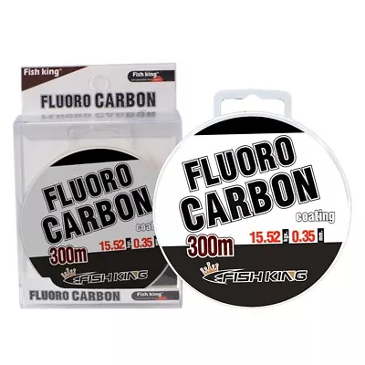 Premium Fluorocarbon Fishing Line 300m 0 3 0 5mm Leader Carbon Fiber Line • £12.29