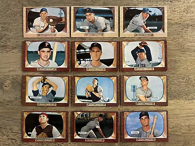 1955 Bowman Vintage Baseball 12 Card Lot Rookie RC Stars High # EX VG-EX NICE! • $17.94