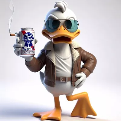 PBR Pabst Blue Ribbon Howard The Duck Sticker Vinyl Classic Retro Vintage Beer • $5