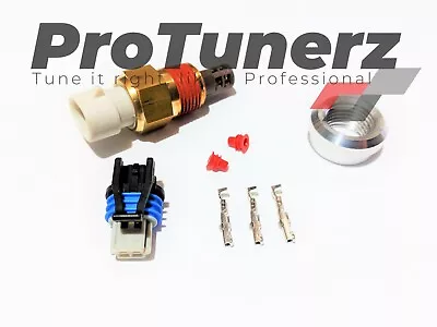 AIR INTAKE TEMPERATURE TEMP SENSOR KIT 3/8 NPT + Aluminum Weld Bung IAT KIT GM  • $36