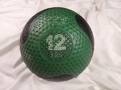 Aeromat Medicine Ball 12LB Black / Green 9  In Diameter • $42.50