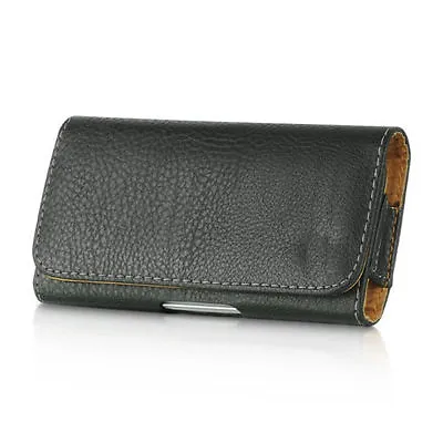 For Samsung Galaxy S2 SII- BLACK Leather Case Belt Clip Horizontal Pouch Holster • $8.71