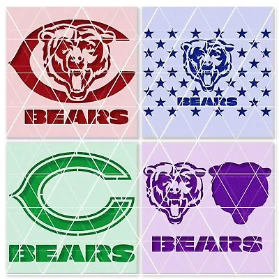 Chicago Bears Stencil - Reusable & Durable - 10 Mil - Free Shipping • $10.99