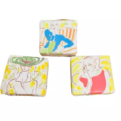 NEW Kate Spade Soap Bars French Old Money Face Print Accent Decor Piece Set Of 3 • $22