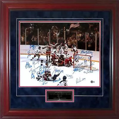 1980 U.S. Olympic Hockey Team Autographed (Miracle On Ice) Deluxe Framed 16x20 P • $1250