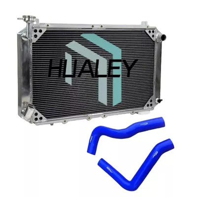 3Row Radiator+Blue Hose For Nissan Patrol Y60 GQ MK MQ TD42 RD28T RB30S 87-97 MT • $350