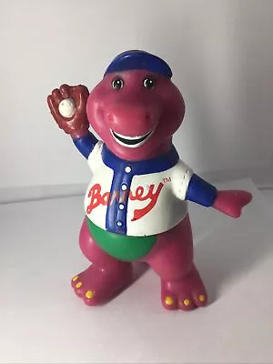 Lyons Vintage Barney Baseball Player Purple Dinosaur Plastic Toy Figure 5  • $5.99