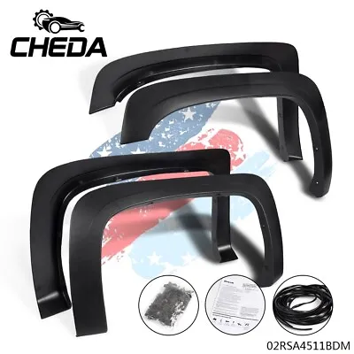 4x Factory Style Fender Wheel Flares Fit For 07-13 Silverado 1500 2500HD/3500HD • $61.85