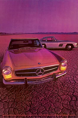 1960 Mercedes 280 SL & 300 SL Gull Wing - Promotional Advertising Poster • $14.99