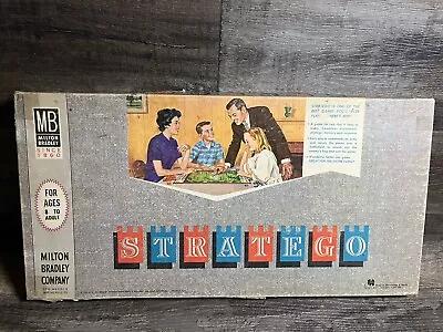 Vintage Stratego Board Game 1962 By Milton Bradley Complete • $19.51