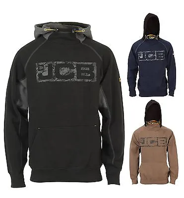 Jcb Horton Mens Heavyweight Hooded Work Hoody Sweatshirt Top Hoodie Workwear Sz • £22.45