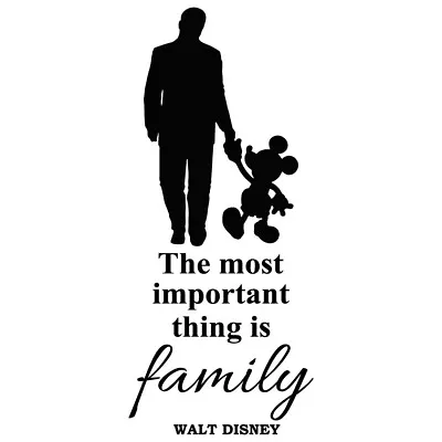 £4.59 • Buy 11.5  WALT & MICKEY Vinyl Decal Sticker Car Window Laptop Disney Quote Family