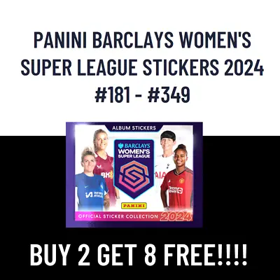 *BUY 2 GET 8 FREE* Barclays Women's Super League Stickers 2024 #181 - #349 • £1.95
