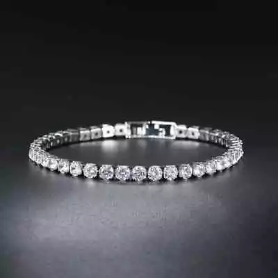 Real Moissanite Tennis Bracelet For Women 925 Sterling Silver Christmas Gift • $6.99