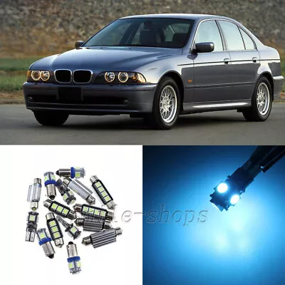 Ice Blue 21pcs Interior LED Light Kit For 1996-2003 BMW 5 Series E39 M5 Sedan • $19.63