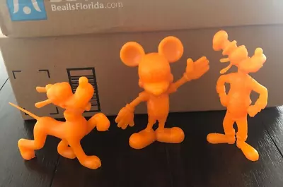 Lot Of 3 Marx Hard Plastic Walt Disney Figures  MICKEY MOUSE  GOOFY  &  PLUTO • $12