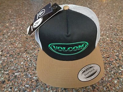 Volcom Ovalton Cheese Trucker Hat Tobacco Snapback One Size Adjustable NWT • $24.99