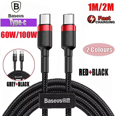 $5.96 • Buy Baseus USB Type C To C Cable QC3.0 60W 100W PD Quick Charge Cable Fast Charging