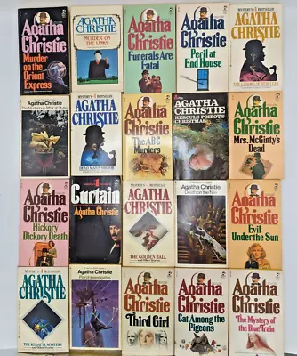Agatha Christie Vintage 20 PB Book Lot  Pocket Berkley  Bantam Dell Pan • $18.99