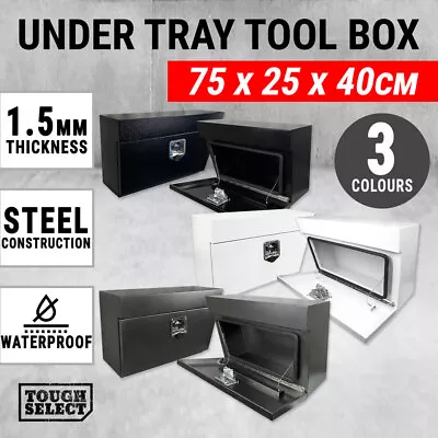 Under Tray Tool Box Pair Set Ute Steel Toolbox Truck Trailer Undertray Underbody • $242.10