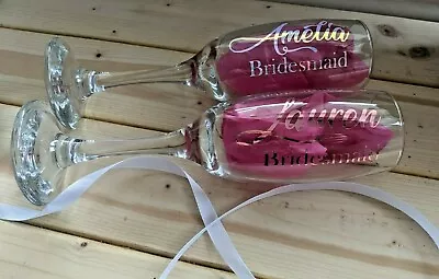 £3.80 • Buy 🍾Personalised Prosecco/champagne Glass, Bride Bridesmaid Birthday 18th 50th