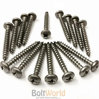 £184.85 • Buy 6g 7g 8g A4 MARINE STAINLESS PAN POZI HEAD WOOD SCREWS CHIPBOARD FULLY THREADED