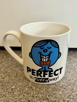 Mr Men Mr Perfect Mug White Blue & Black New And Unused. • £8.95