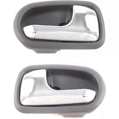 Inner Interior Inside Chrome & Gray Door Handle Pair Set For 95-03 Mazda Protege • $15.79