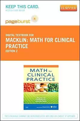 Math For Clinical Practice - Elsevier EBook On Vitalsource (Retail Access Card)  • $77.62