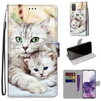 Cat Wallet Phone Case For IPhone Huawei Xiaomi Sony ZTE Moto Google OPPO Samsung • £6.29