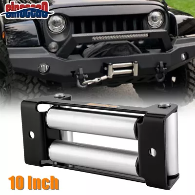 Winch Roller Fairlead 10  4-Way Roller Cable Guide 8000-17500 LBS For Jeep Truck • $42.99