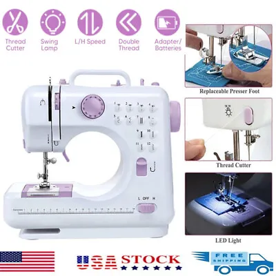 Electric Sewing Machine Portable Crafting Mending Machine 12 Built-In Stitches • $32.98