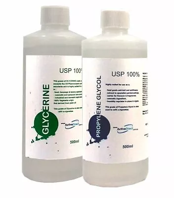 Vegetable Glycerine 500ml VG And PG Propylene Glycol 500ml 1 L Total COMBO 1L • $23.95