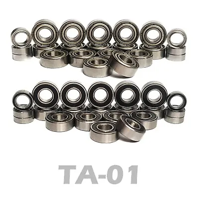 Bearing Set For TAMIYA TA01 TA-01 Manta Ray Top Force COMPLETE 22 Rubber/Metal • £12.49