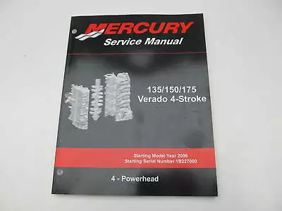 897928400 2006 Mercury Outboard Service Manual 135-175 Verado 4-Stroke Powerhead • $21.95