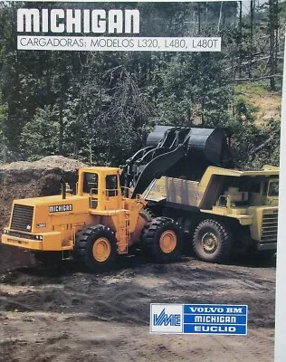 1989 1990 Michigan Caradoras L320 L480 L480T Loader Sales Brochure Spanish Text • $17.85