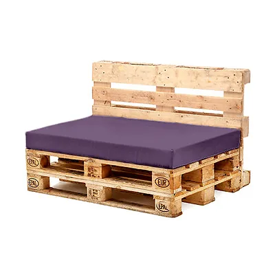 Purple Seat Cushion For Euro Pallet Garden Furniture Waterproof Outdoor Sofa UK • £49.97