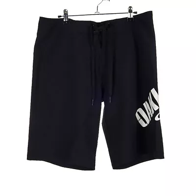 Oakley Black Regular Fit Graphic Board Shorts Men's 34 • $23