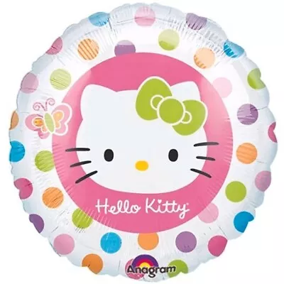 Hello Kitty Polka Dots 43cm Anagram Foil Balloon Party Supplies Decoration • $9.95